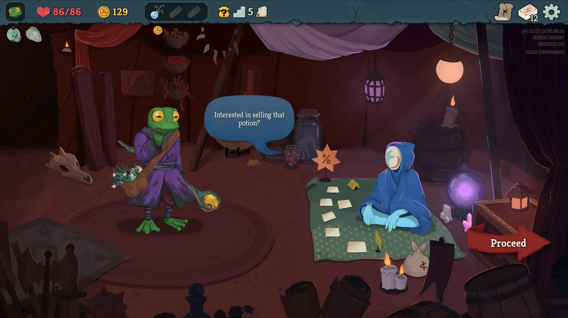The Merchant asking to buy a Brew potion.